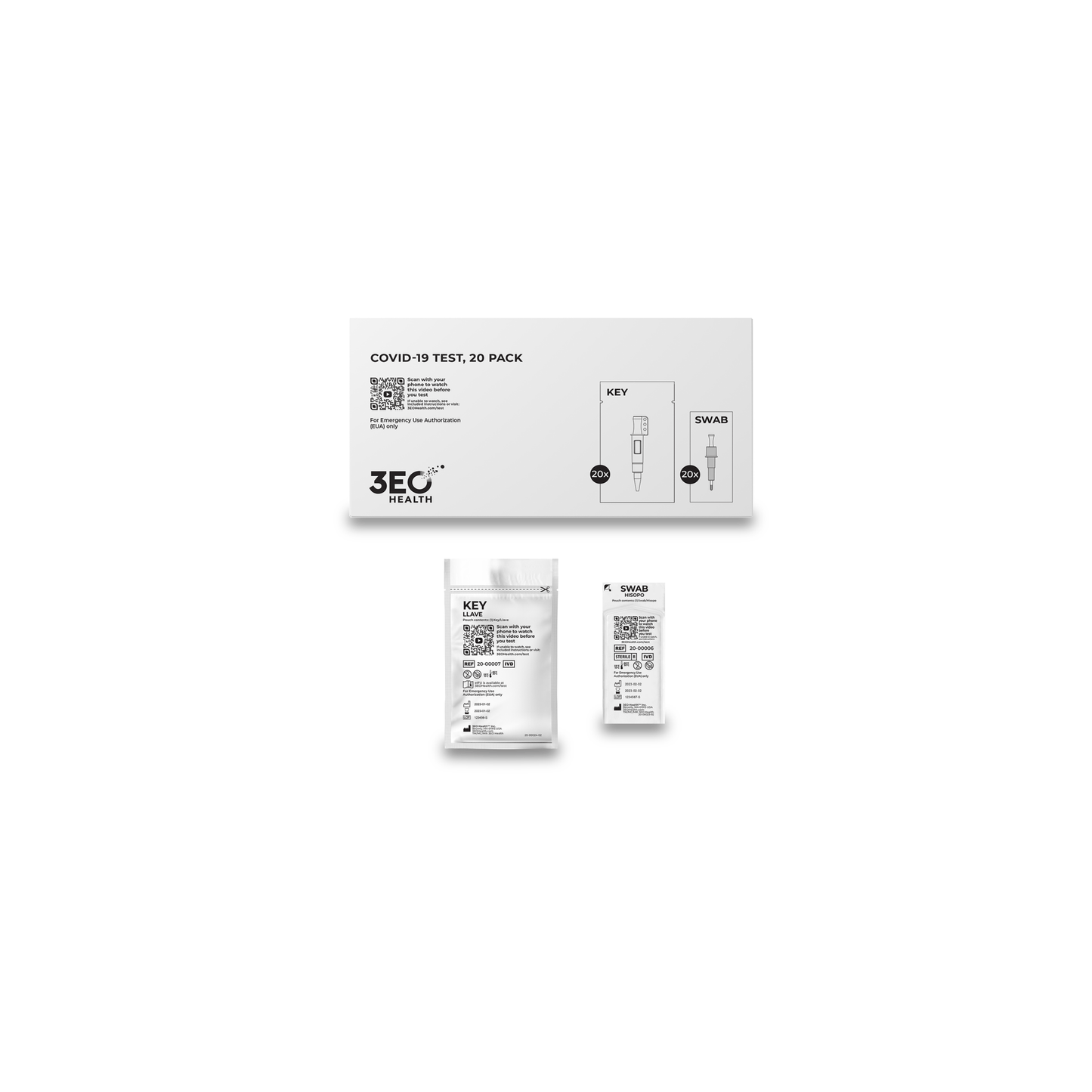 3EO Health COVID-19 20 Test Pack - Verséa Diagnostics