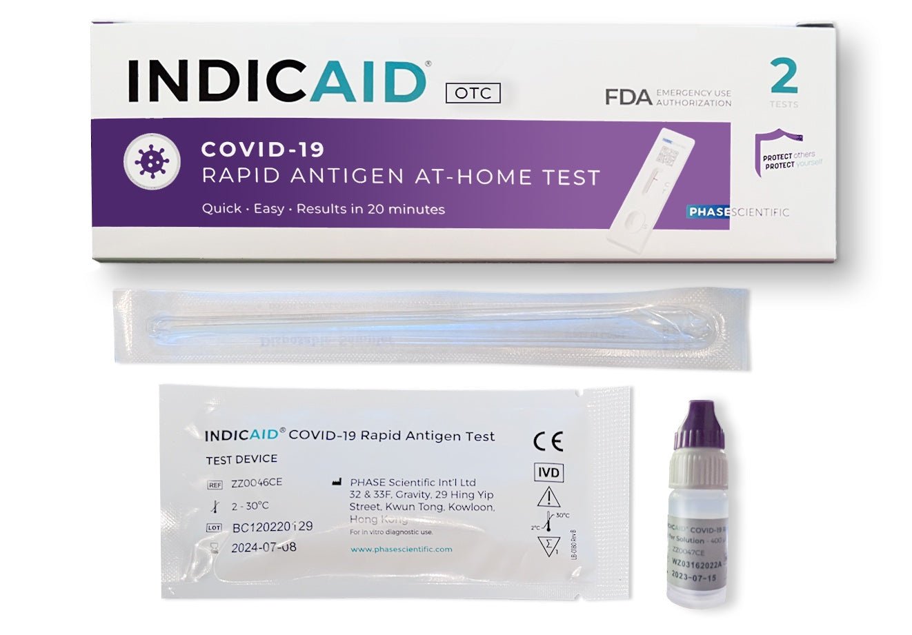 Indicaid® OTC COVID-19 Rapid Antigen Home Test - Verséa Diagnostics