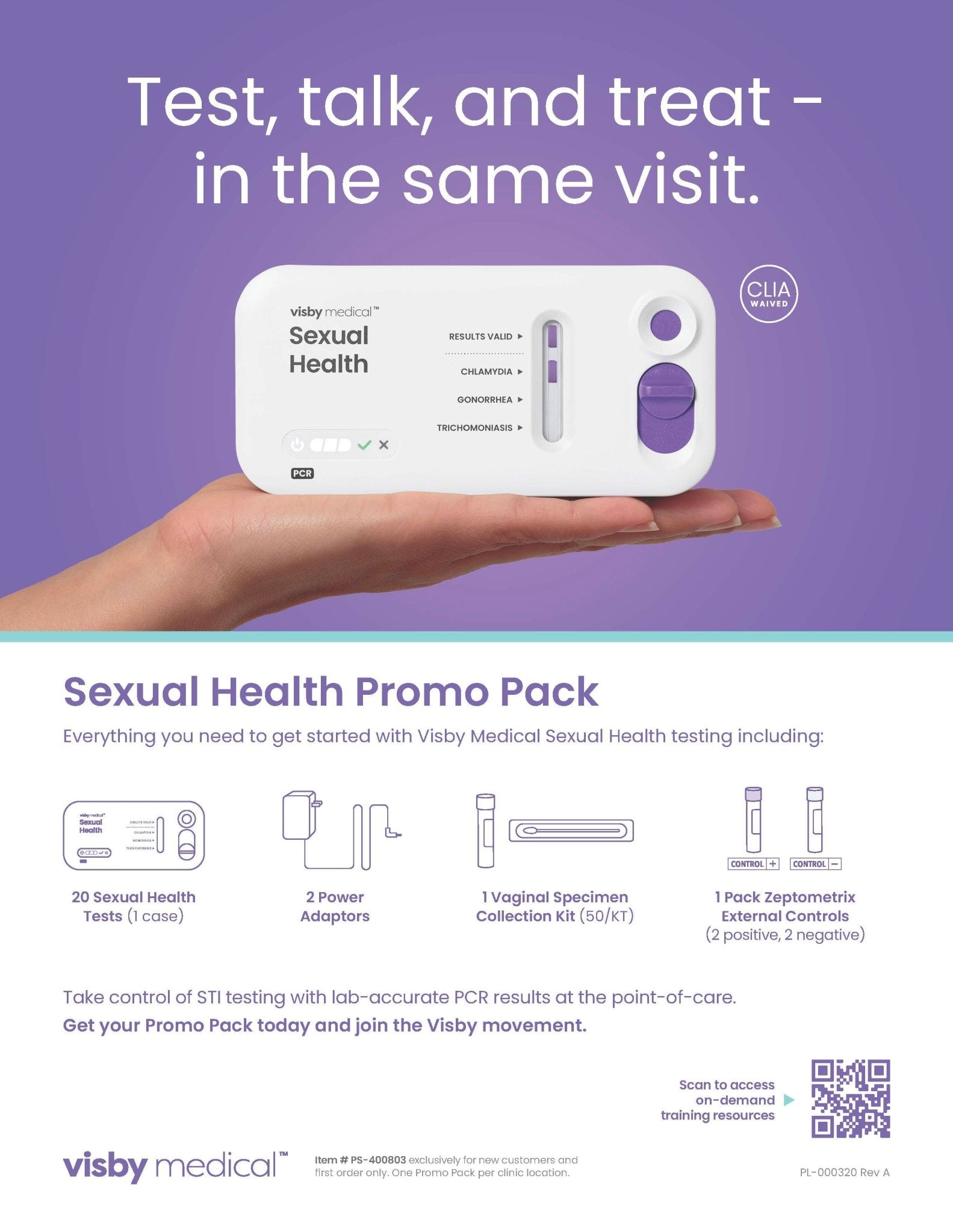 Visby Medical Sexual Health - Promo Pack - Verséa Diagnostics